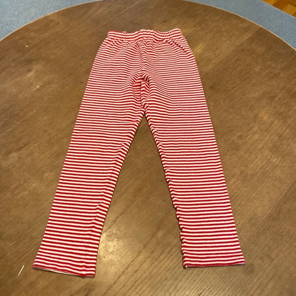 Red and White Stripe Leggings - Picture 1 of 5